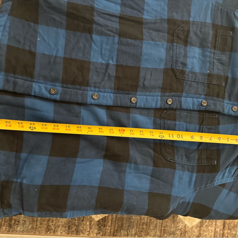Wrangler Blue and Black Plaid Men's Shirt